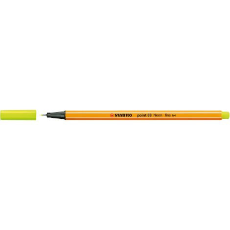 Cienkopis Stabilo point 88 0.4mm, Żółty neon